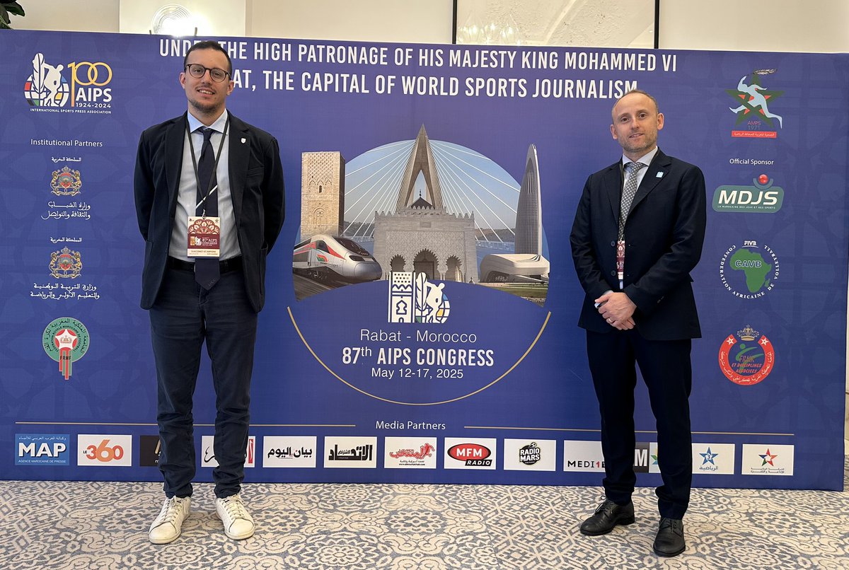 ASSS all’87’ Congresso della <a href="/AIPSmedia/">AIPS MEDIA</a> a #Rabat con <a href="/GoriniElia/">Elia Gorini</a> e <a href="/BonzoScar/">Giacomo Scarponi</a> 
📌 sportpress.sm/lasss-in-maroc…