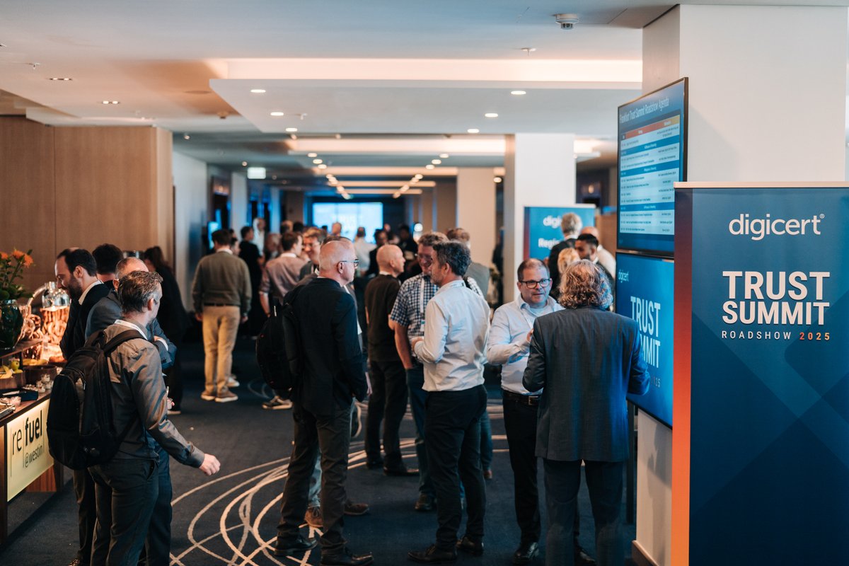 🌍 Yesterday we kicked off the Europe leg of #DigiCertTrustSummit 2025 in Frankfurt! From AI &amp; post-quantum crypto to securing software supply chains &amp; PKI, it was a day full of insights on the future of digital trust.

Thanks to all who joined us — next stop: London! ✈️