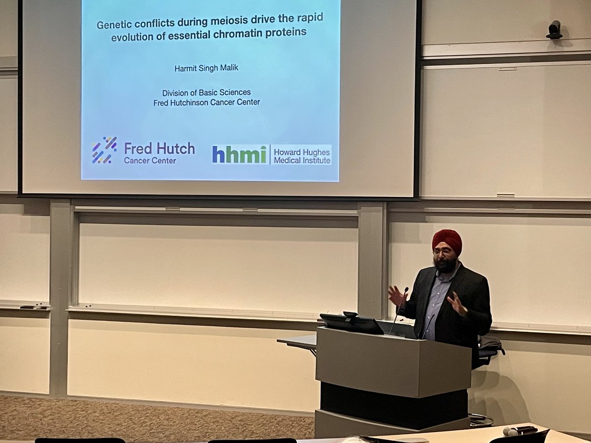 WashUGenetics's tweet image. Another fantastic Donald C. Shreffler lecture at the Department of Genetics! This year the lecture features Dr. Harmit Malik who studies genetic conflict, the competition between genes and proteins with opposing functions that drives evolutionary change.