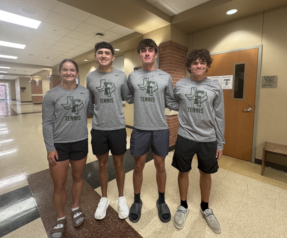 FranklinISD's tweet image. Good Luck to our tennis athletes competing at the UIL STATE TENNIS TOURNAMENT!
🎾 Jack White/Weston Perry
Boys Doubles will play at 1pm, Thursday
🎾 Caleb Berger/Bryn Prochazka
Mixed Doubles will play at 2:30pm, Thursday
#uilstatetennis