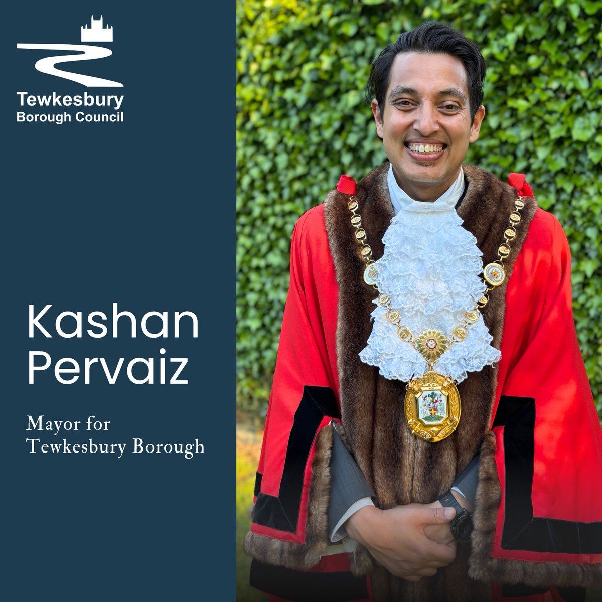 Councillor Kashan Pervaiz was invested as Mayor of Tewkesbury Borough yesterday (Tuesday, 13 May 2025).

Guests welcomed the new #Mayor at the ceremony, which included musical performances by students and alumni from Cleeve School.

Find out more  ⬇️
orlo.uk/Fv8wt