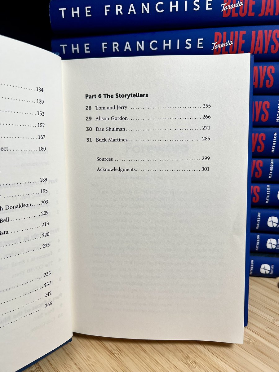 The #BlueJays have been around too long to tell every story, but these are the ones I wanted to tell. 

Chapter list for ‘The Franchise: Toronto Blue Jays’, releasing June 3:

Amazon: amazon.ca/Franchise-Toro…

Indigo: indigo.ca/en-ca/the-fran…