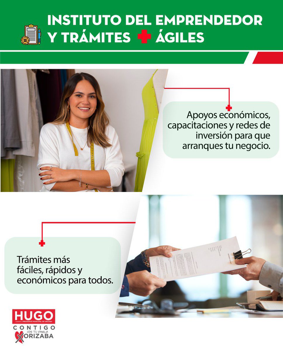 ¡Arranca ese negocio que tanto has soñado con mi propuesta "Instituto del Emprendedor"!

#HugoCONTIGO #HugoxOrizaba #Emprendedores