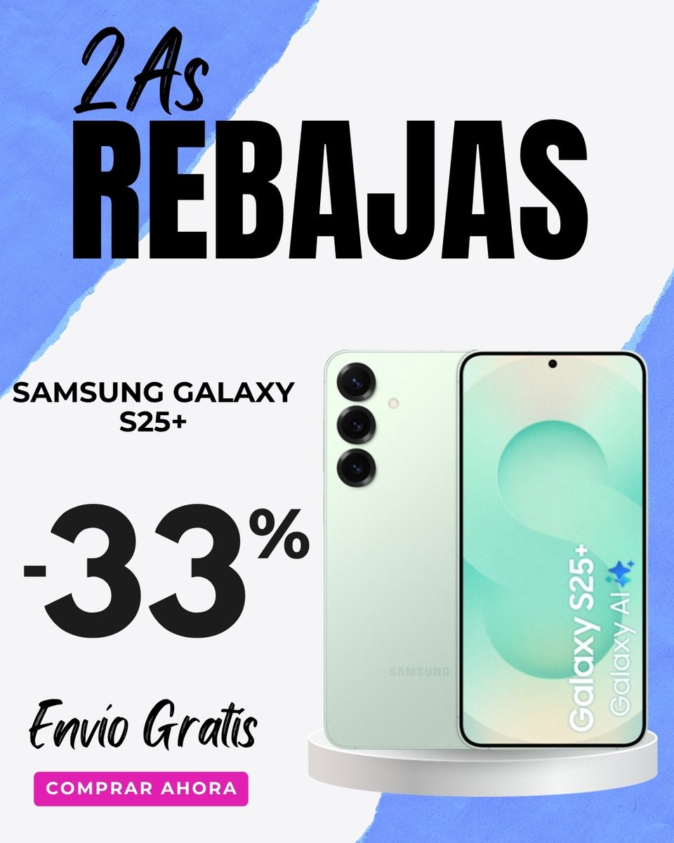 AllZoneTienda's tweet photo. 🚀 Samsung Galaxy S25+ 5G: potencia, diseño y conectividad de otro nivel

Lléveselo con un 23% de descuento, envío gratis y estrene smartphone por mucho menos.

🎁 ¡No deje pasar esta oportunidad!

https://t.co/dhtLpmy7EK

#SamsungGalaxy #GalaxyS25Plus #Allzone #Allzoners #Oferta https://t.co/y9ayEZESg1