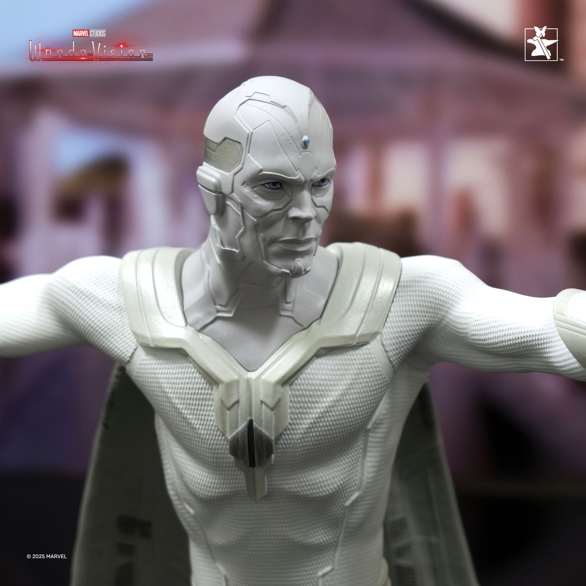 Rebuilt, reborn, and ready for display. 🤖⚪ The 1:6 scale White Vision Mini Bust captures his unforgettable look from Marvel Studios' WandaVision—clean, cold, and captivating. 

bit.ly/WHITE_VISION 

#Marvel #MCU #WandaVision #WhiteVision #MiniBust
