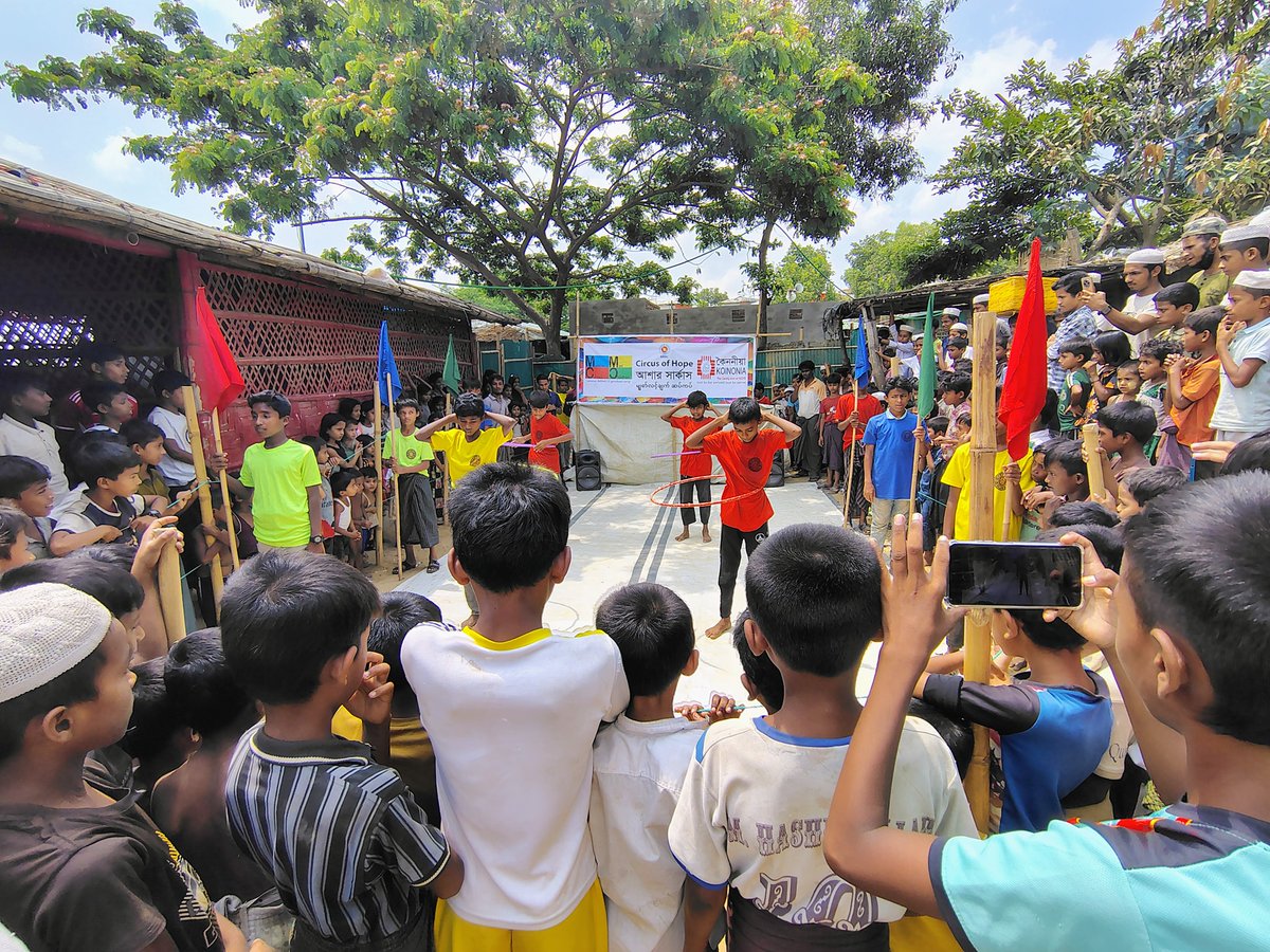 Another powerful performance this week by the Yangon Circus kids, part of our social circus network, bringing joy and hope to the Rohingya camps in Bangladesh, in collaboration with KOINONIA.