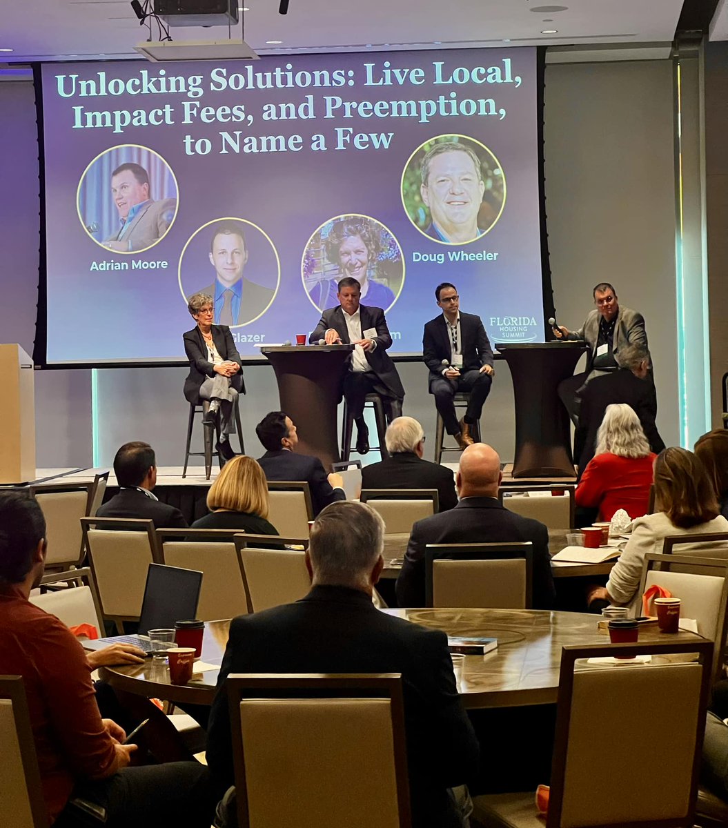 FLPolicyProject's tweet image. We are discussing density, live local, and multi-family housing for a thought-provoking policy discussion at the #FloridaHousingSummit. #housingblueprint #solutions #implementation #FPP