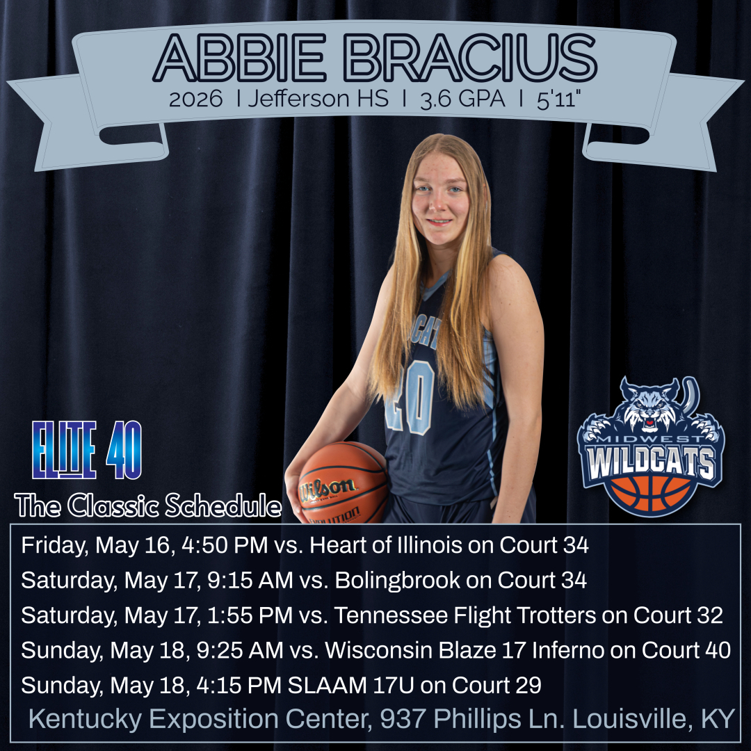 MidwestWildcats's tweet image. Abbie Bracius is playing in Louisville this weekend at The Classic in the E40 Circuit. @abbie_bracius33 is a long, athletic guard who can shoot the deep three, hang in the air to finish around the rim, and hit the mid-range jump shot. She uses her length to force steals,…