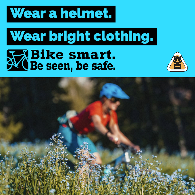 May is Bicycle Safety Month! In Wyoming last year, the majority of pedalcyclist collisions occurred in daylight (88.7%).  
More than 75% of pedalcyclists involved in a traffic crash in Wyoming last year were not using any type of safety equipment. 
#wyoroad