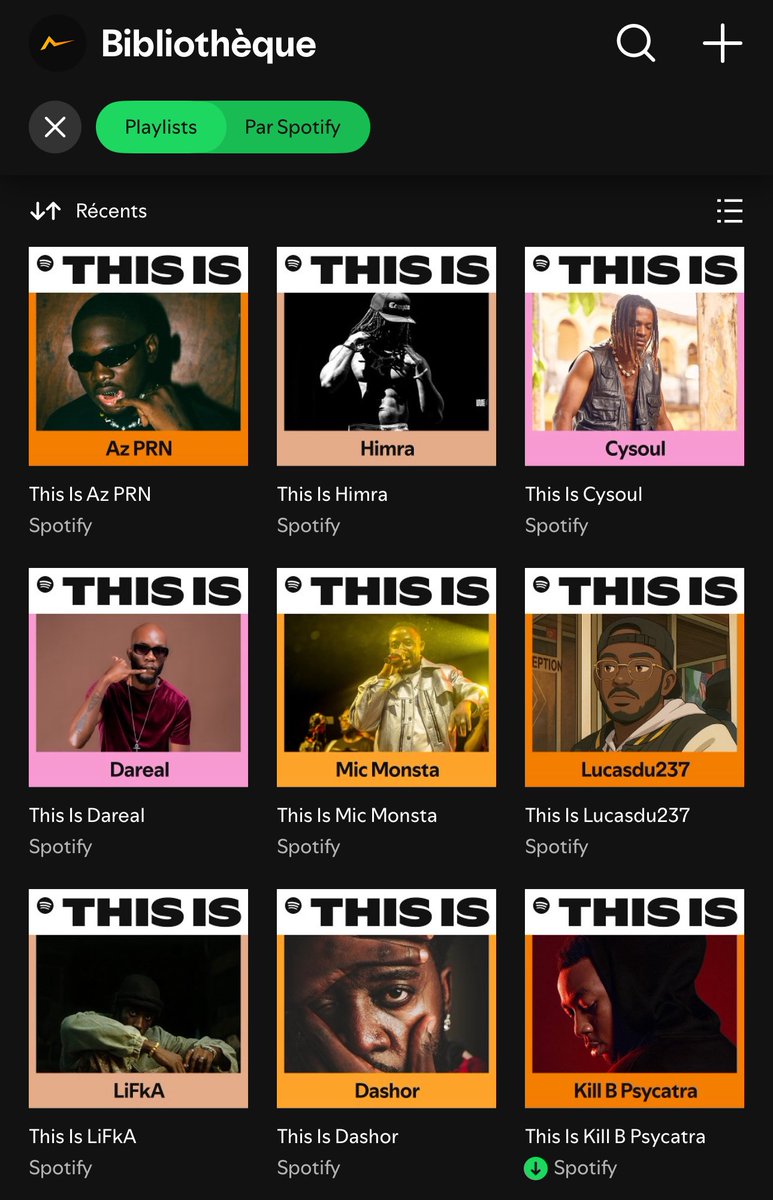 Spotify qui utilise les photos de profil artiste comme photo pour leurs playlist #ThisIs ✨🤌🏾
Il était temps.
