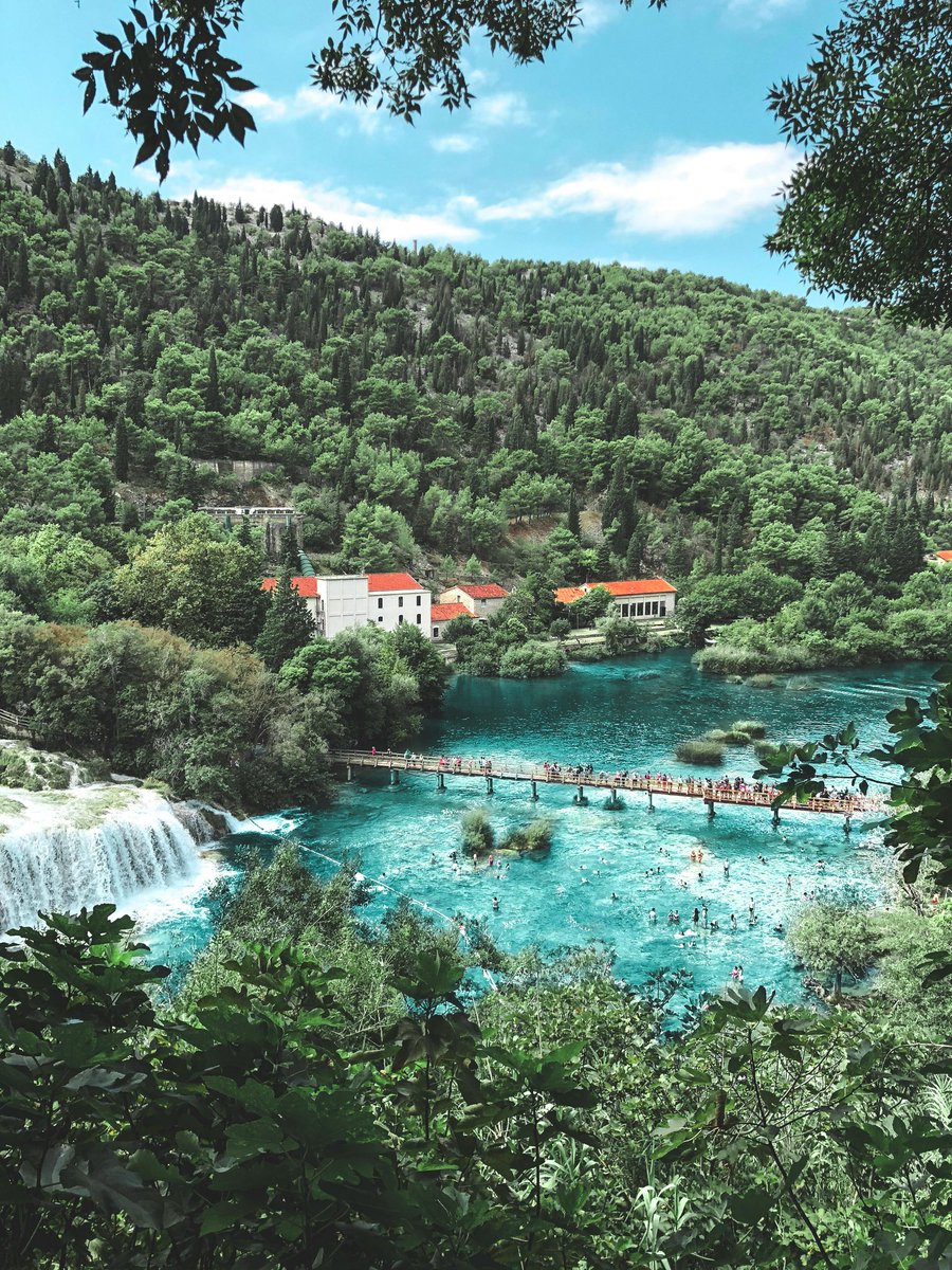 Krka river and falls at the Skradinski Buk area in Krka National Park, Croatia  🇭🇷