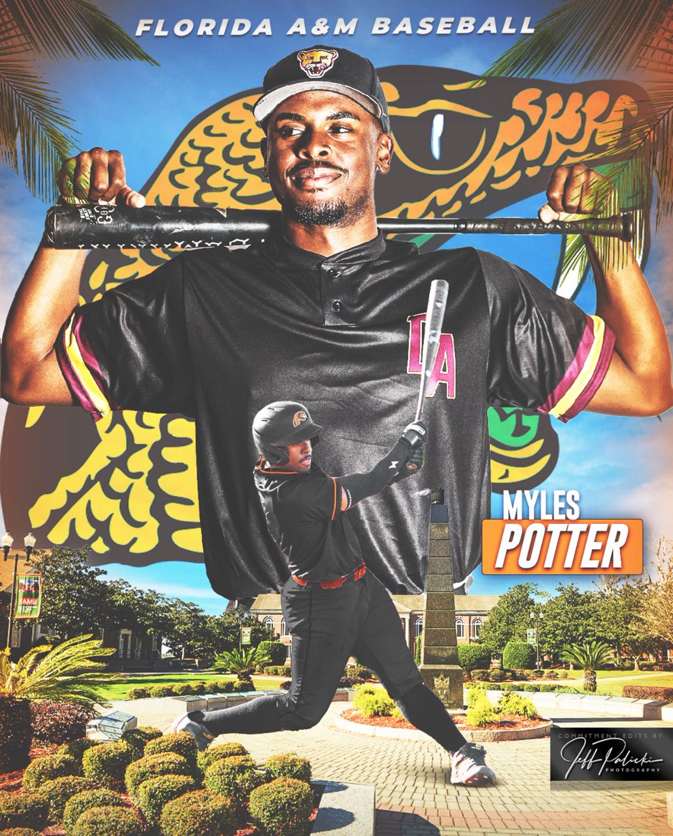 De Anza Baseball (@dalionsbsb) on Twitter photo From Mountain Lions to Rattlers! 🐍
Big congrats to <a href="/PotterMyles21/">Myles Potter</a> on his commitment to <a href="/FAMU_Baseball/">Florida A&M Baseball ⚾️</a>
Myles had a historic year at De Anza:
.297/.427/.587
12 HR (DA Single Season Record)
38 RBI (Team Lead)
40/40 GP (Iron Man Award)
#FAMU #Committed From Mountain Lions to Rattlers! 🐍
Big congrats to <a href="/PotterMyles21/">Myles Potter</a> on his commitment to <a href="/FAMU_Baseball/">Florida A&M Baseball ⚾️</a>
Myles had a historic year at De Anza:
.297/.427/.587
12 HR (DA Single Season Record)
38 RBI (Team Lead)
40/40 GP (Iron Man Award)
#FAMU #Committed