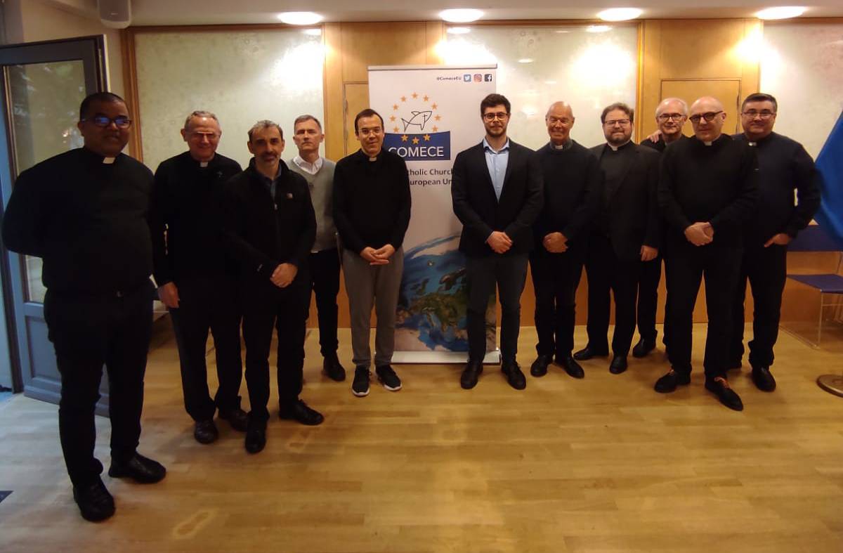 The Catholic Church in the EU (@comeceeu) on Twitter photo It was a pleasure to welcome a group of priests from the Archdiocese of #Montpellier. Our adviser <a href="/EmilioDogliani/">Emilio Dogliani</a> shared insights into our mission of dialogue with EU institutions. We are also grateful for the valuable and insightful inputs received. <a href="/Eglisecatho/">Église catholique en France</a> It was a pleasure to welcome a group of priests from the Archdiocese of #Montpellier. Our adviser <a href="/EmilioDogliani/">Emilio Dogliani</a> shared insights into our mission of dialogue with EU institutions. We are also grateful for the valuable and insightful inputs received. <a href="/Eglisecatho/">Église catholique en France</a>