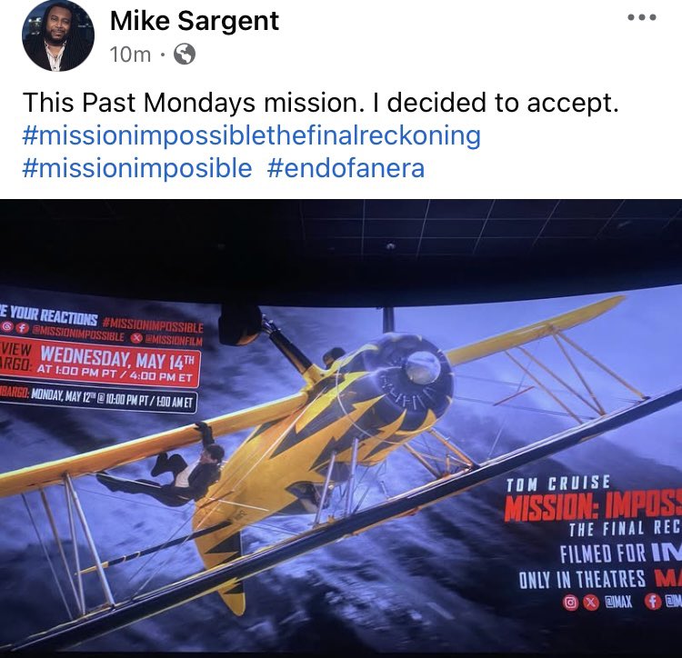 2Fast2Films's tweet image. Mike has seen #MissionImpossible #TheFinalReckoning. Review coming soon.