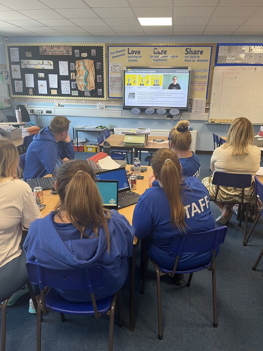 StEthelbertsRCP's tweet image. At tonight’s meeting, the staff used the WalkThru resource to reflect on how we can better check for understanding and use probing questions to make our children think harder and deeper. #qualityfirstteaching #makinglivesbetter @STOC_CAT