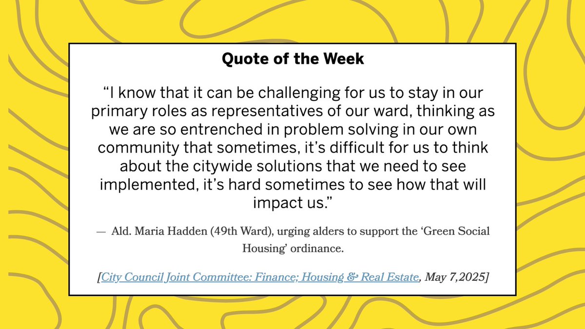 😎 Straight out of this week's #Newswire: Chicago could actually get ‘Green Social Housing.' Plus, Peoples Gas is back on the hot seat...
citybureau.org/newswire/2025/…