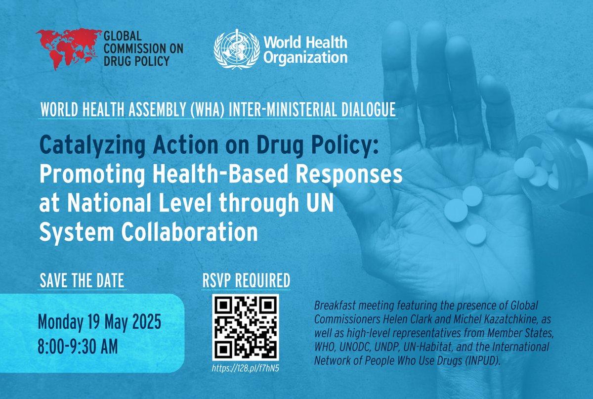 The Global Commission on Drug Policy (GCDP) (@globalcdp) on Twitter photo Join us for the Inter-Ministerial Dialogue, “Catalyzing Action on Drug Policy: Promoting Health-Based Responses at National Level through UN System Collaboration”, co-organized by the #GCDP and <a href="/WHO/">World Health Organization (WHO)</a>.
🎙️ Speakers include:
Commissioners <a href="/Kazatchkine/">Michel Kazatchkine</a> and <a href="/HelenClarkNZ/">Helen Clark</a>, <a href="/jna_tettey/">Justice Tettey</a> Join us for the Inter-Ministerial Dialogue, “Catalyzing Action on Drug Policy: Promoting Health-Based Responses at National Level through UN System Collaboration”, co-organized by the #GCDP and <a href="/WHO/">World Health Organization (WHO)</a>.
🎙️ Speakers include:
Commissioners <a href="/Kazatchkine/">Michel Kazatchkine</a> and <a href="/HelenClarkNZ/">Helen Clark</a>, <a href="/jna_tettey/">Justice Tettey</a>