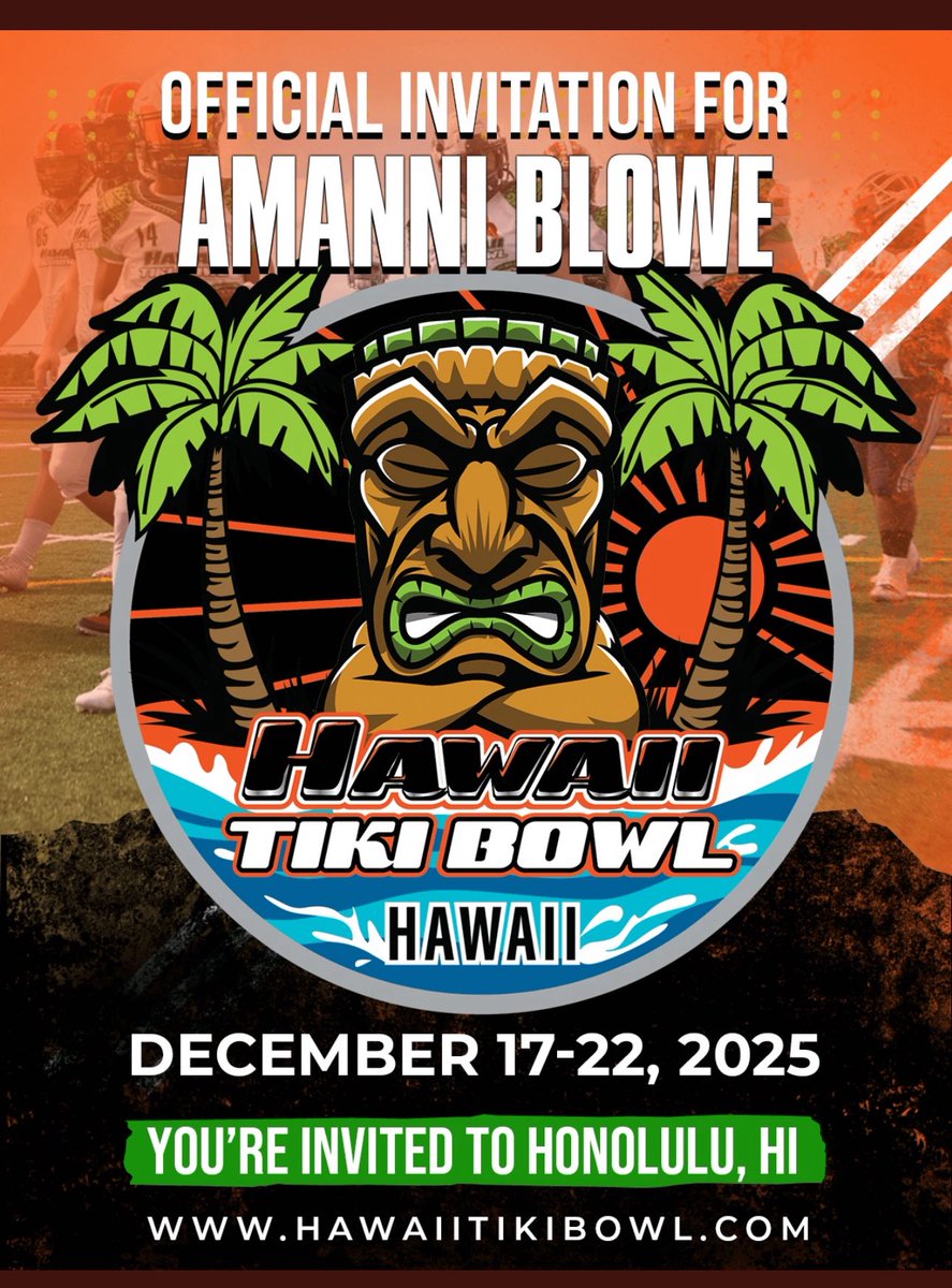 AmanniBlowe's tweet photo. I am beyond grateful for the invitation to the Hawaii Tiki bowl. Big thank you too @FillippSAU for the invite!!! https://t.co/icXxRdIto2