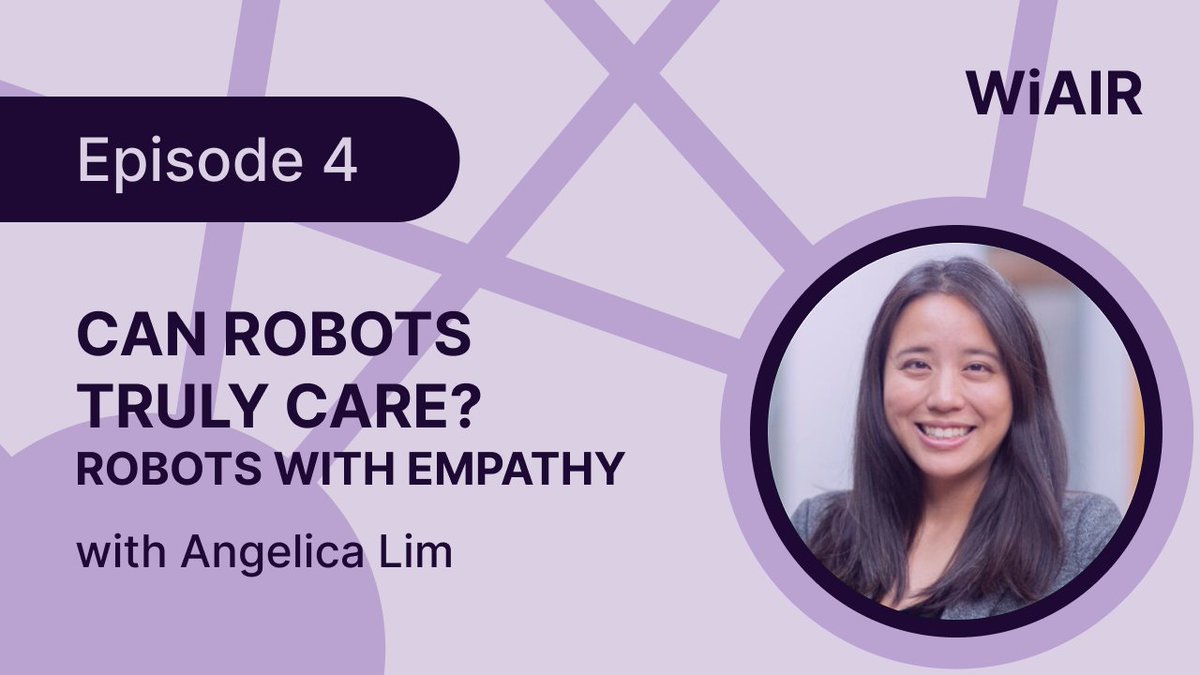Women in AI Research WiAIR (@wiair_podcast) on Twitter photo 🎙️ New Episode Out Now!
We’re thrilled to announce that the latest episode of the <a href="/WiAIR_podcast/">Women in AI Research WiAIR</a> is live!
This week, we sit down with Dr. Angelica Lim, Ph.D., to talk about "Robots with Empathy".
#AI #EthicalAI #SocialRobotics #HumanCenteredAI #WiAIR 🎙️ New Episode Out Now!
We’re thrilled to announce that the latest episode of the <a href="/WiAIR_podcast/">Women in AI Research WiAIR</a> is live!
This week, we sit down with Dr. Angelica Lim, Ph.D., to talk about "Robots with Empathy".
#AI #EthicalAI #SocialRobotics #HumanCenteredAI #WiAIR