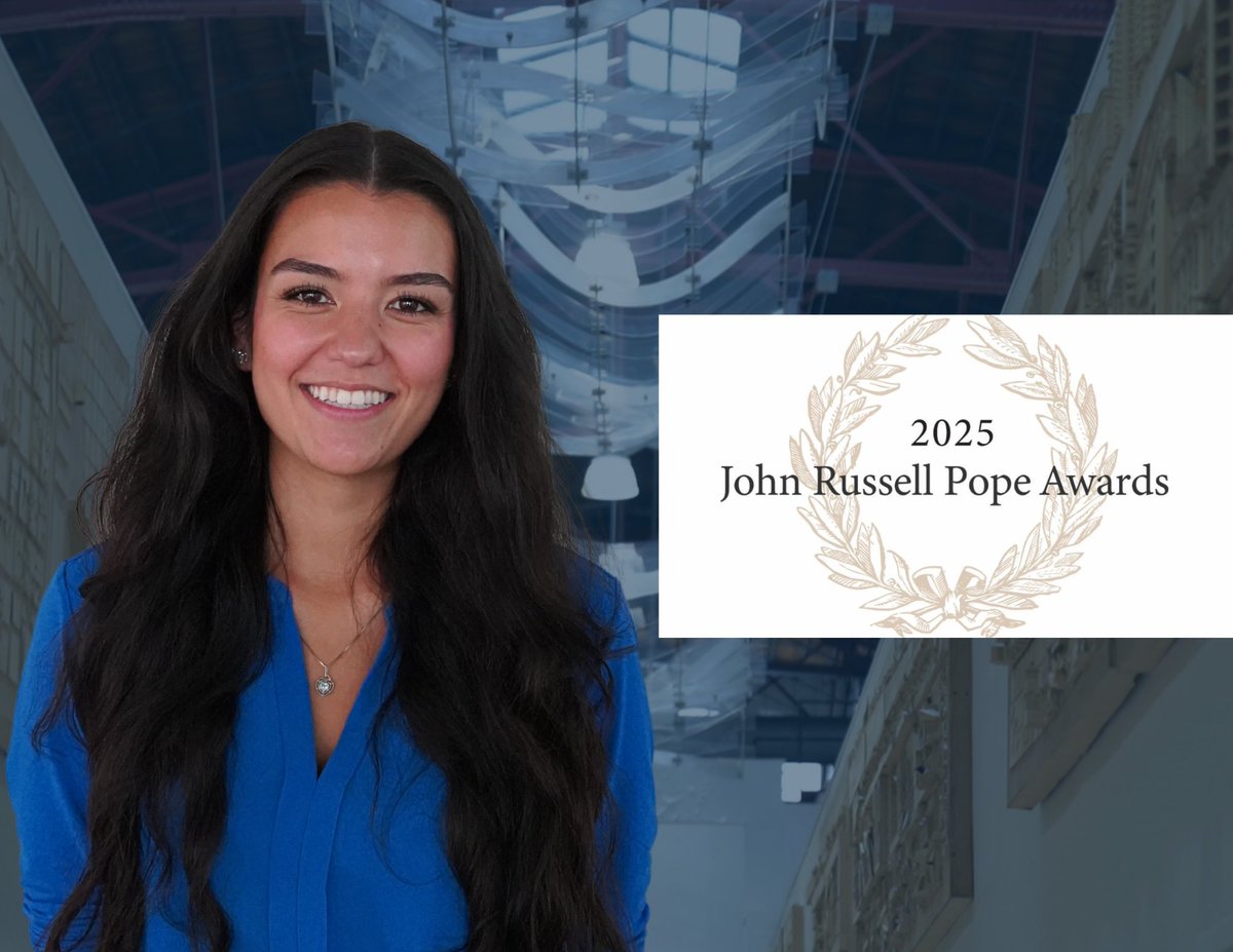 Congratulations to senior Ana Schluth for being named a winner of the 2025 John Russell Pope Awards! 

Join us as we recognize Ana, amongst other outstanding students, at the annual Awards Ceremony tomorrow!
