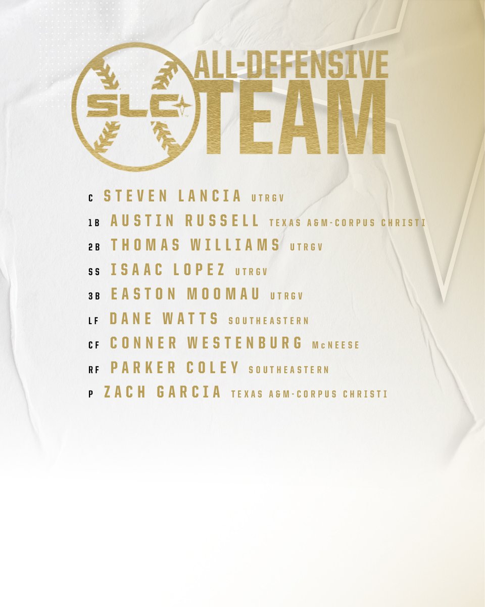 Your 2025 Southland Baseball All-Defensive Team ⭐️