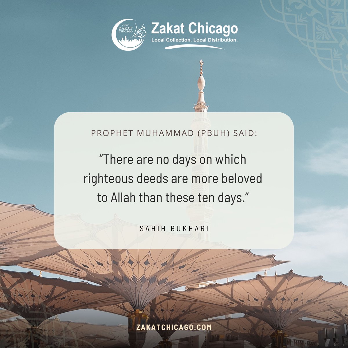 Your support helps provide:
Food Aid 🍽️
Healthcare 🏥
Empowerment Scholarship 🎓
Refugee Assistance 👐
Winter Support 🕌🧤
And more!

 zakatchicago.com/donate

#DhulHijjah #10BlessedDays #GiveLocal #EidAlAdha #Qurbani2025 #ZakatChicago #Zakat #Charity #ChicagoMuslims
