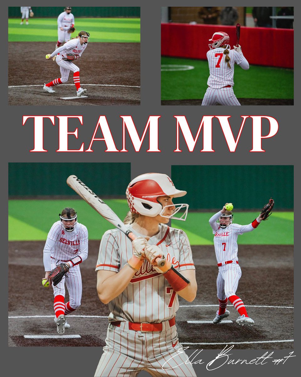 Congratulations to Ella Burnett for earning overall MVP for Bellville Softball this season! Way to go Ella!