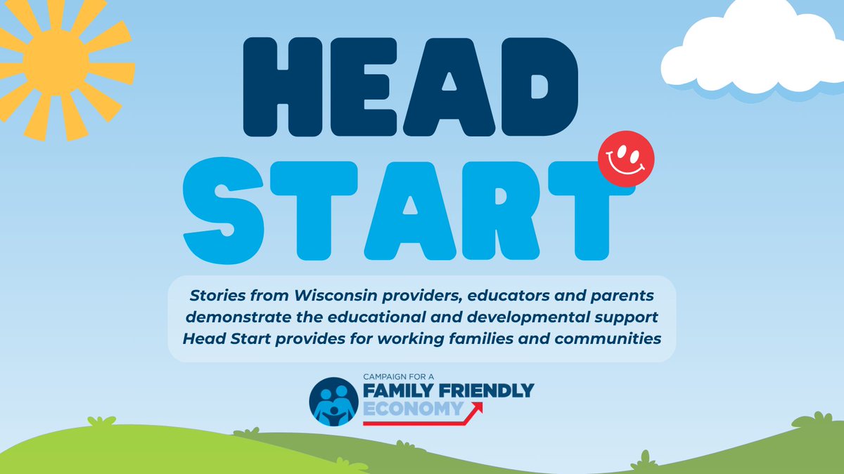 Ahead of the 60th anniversary of Head Start, we’re calling on the Trump administration and Congress to keep funding for the critical program intact.

Check out our ✨new✨ storybook featuring Wisconsin providers, educators and parents.
familyfriendlyeconomy.org/news_stories/s…