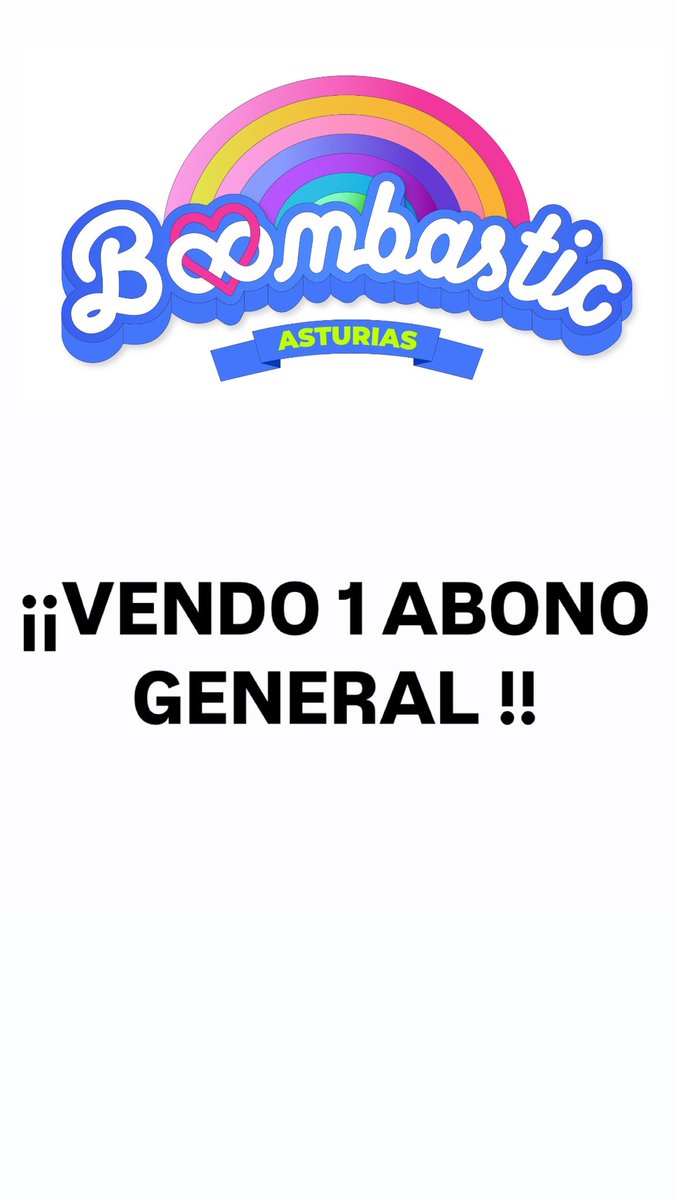 Sandrius99's tweet photo. VENDO 1 ABONO GENERAL BOOMBASTIC ASTURIAS A BUEN PRECIO #boombastic https://t.co/gR298I63zV