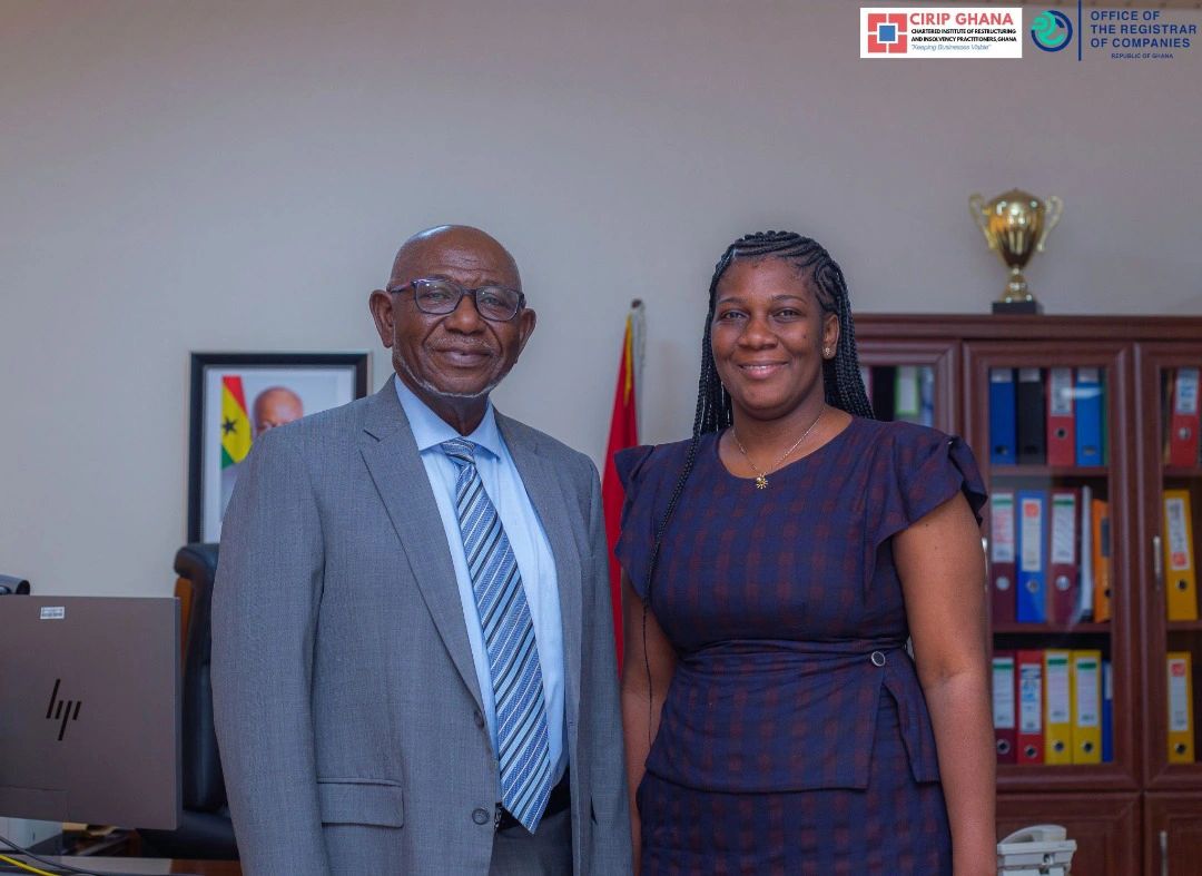 President of @CIRIP_Ghana, <a href="/FelixEAddo/">Felix Addo</a>, paid a courtesy call on <a href="/orcghana/">ORC GHANA</a>’s Registrar, @MaameSammaPeprah, to deepen collaboration on business rescue reforms.

Together, we are pushing for a stronger company restructuring framework in Ghana. 🇬🇭