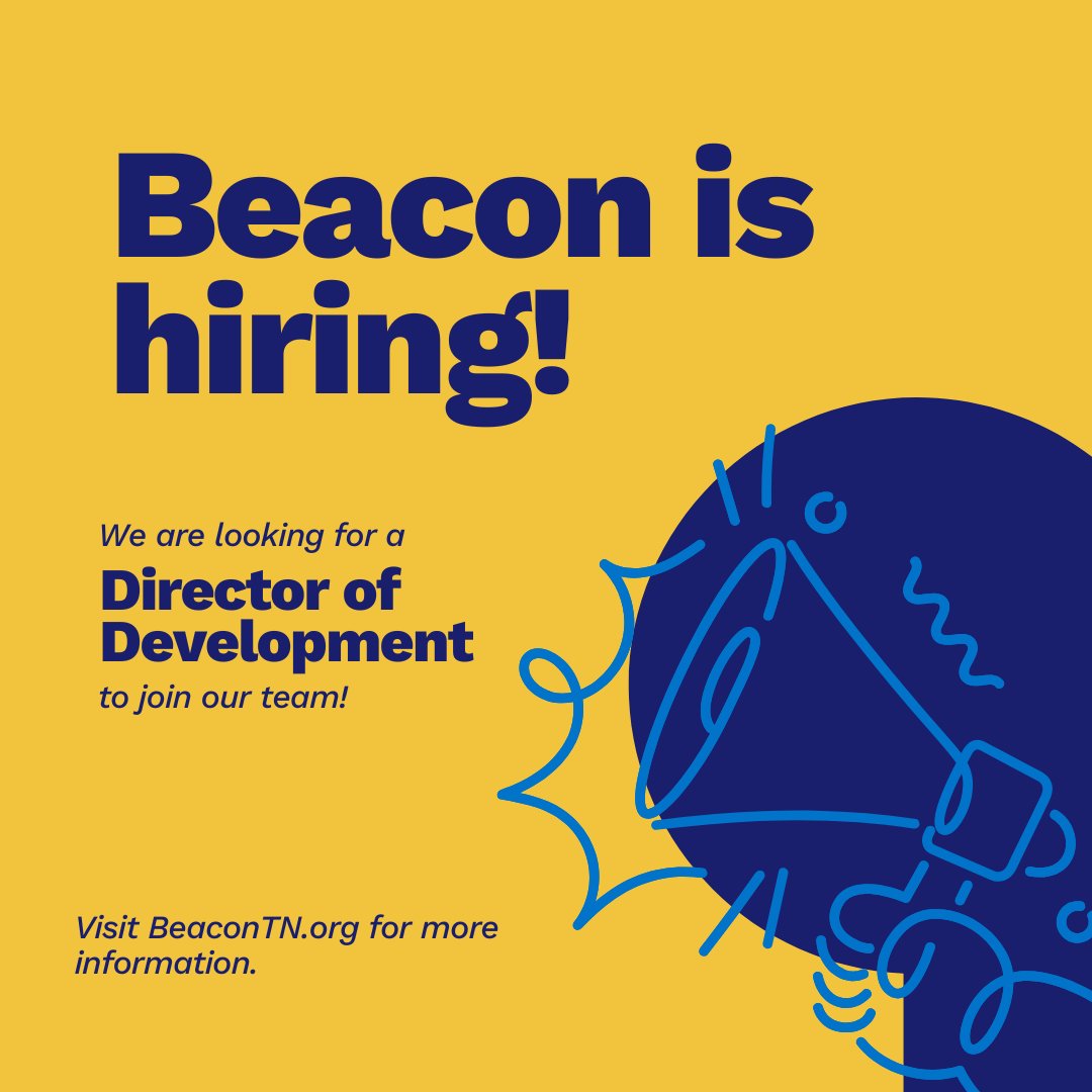 BeaconTN's tweet image. WE'RE HIRING!

Beacon is seeking an energetic and liberty-minded Director of Development to help grow our capacity to protect the rights of Tennesseans and all Americans.

Apply here: beacontn.org/jobs-internshi…