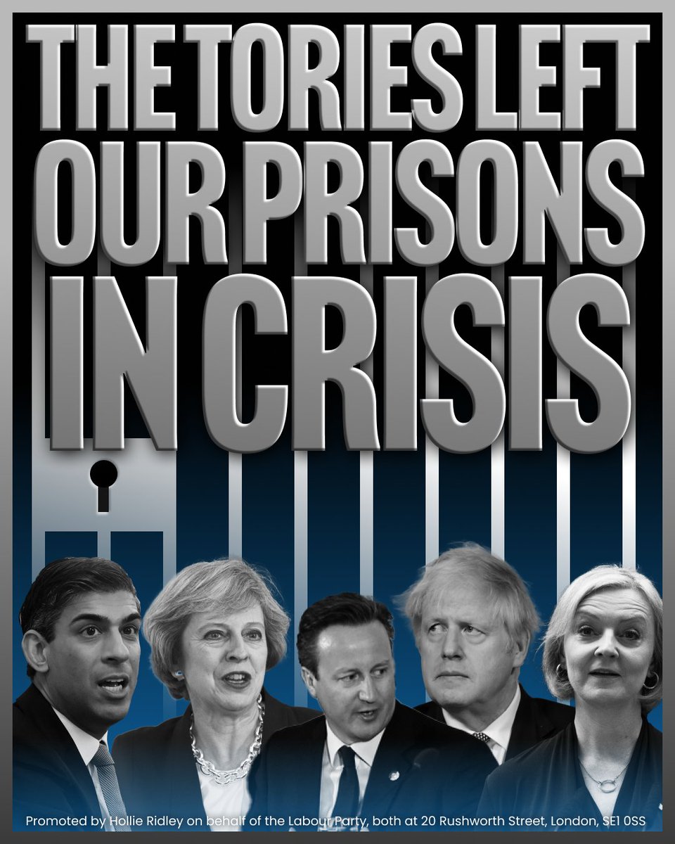 The Tories added just 500 prison places in 14 years.

Labour has a plan to add 14,000 new prison places by 2031 - including four new prisons.