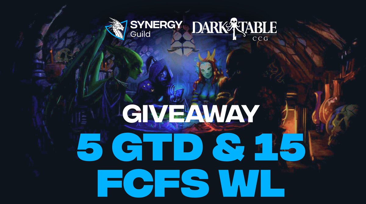 Synergy Guild (@synergyguild) on Twitter photo ๐ Giveaway: 20 Under the Table Pass NFTs by Synergy Guild!
๐ Rewards:
๐ช 5 Under the Table Passes โ via Guild Auction in our Discord
โ๏ธ 15 Under the Table Passes โ through Zealy quest
๐ NFT mint is FREE!
โ
How to Participate:
Follow: <a href="/DarkTableCCG/">DarkTableCCG</a> & <a href="/SynergyGuild/">Synergy Guild</a>
Complete ๐ Giveaway: 20 Under the Table Pass NFTs by Synergy Guild!
๐ Rewards:
๐ช 5 Under the Table Passes โ via Guild Auction in our Discord
โ๏ธ 15 Under the Table Passes โ through Zealy quest
๐ NFT mint is FREE!
โ
How to Participate:
Follow: <a href="/DarkTableCCG/">DarkTableCCG</a> & <a href="/SynergyGuild/">Synergy Guild</a>
Complete