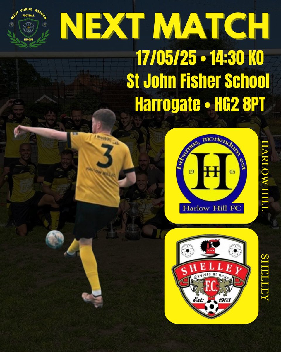 Harlow Hill FC π (@harlowhillfc) on Twitter photo π©π¨πͺπ² π¨π» π―πΆπ΄π¬
This week we host Shelley for our final game of the season.
π West Yorkshire League
π 17/05/25
π <a href="/ShelleyCommFC/">ShelleyCommunityFC</a>
π St John Fisher School, HG2 8PT
#UTHππ€ π©π¨πͺπ² π¨π» π―πΆπ΄π¬
This week we host Shelley for our final game of the season.
π West Yorkshire League
π 17/05/25
π <a href="/ShelleyCommFC/">ShelleyCommunityFC</a>
π St John Fisher School, HG2 8PT
#UTHππ€