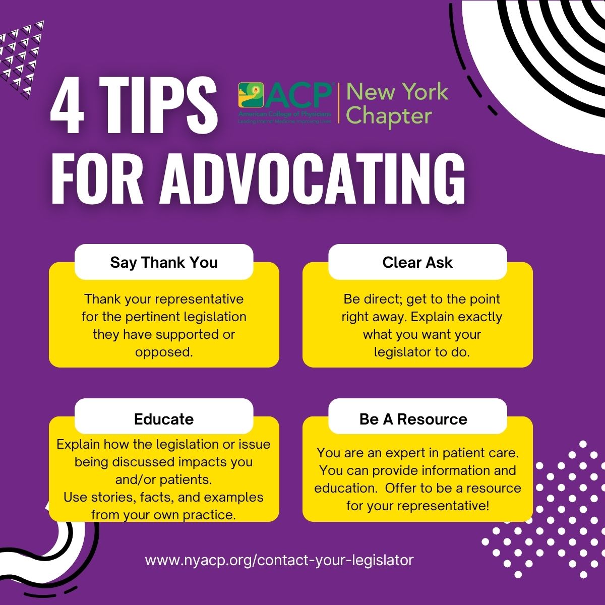 It’s Advocacy Day!
📢 Use your voice to influence legislation that impacts your patients and profession.
4 tips to advocate effectively ⬇️
Now head to the website and take action today!
#MedTwitter #PhysicianAdvocacy