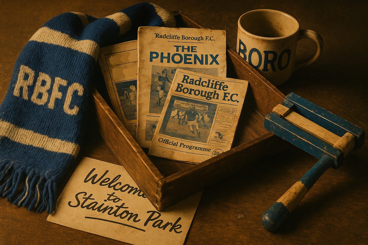 RBFCArchive's tweet photo. 💙💛 Thanks to all who’ve followed, shared, or liked!
We’re saving Radcliffe FC history from dusty boxes &amp; fading memories.

Got a photo, story, or scrap of Boro history…
📸 In the loft?
🗣️ Remember *that* game?
👇 Drop it in comments or DM us!

#WeAreRadcliffe #NonLeagueFamily https://t.co/yjm0jqDLBh