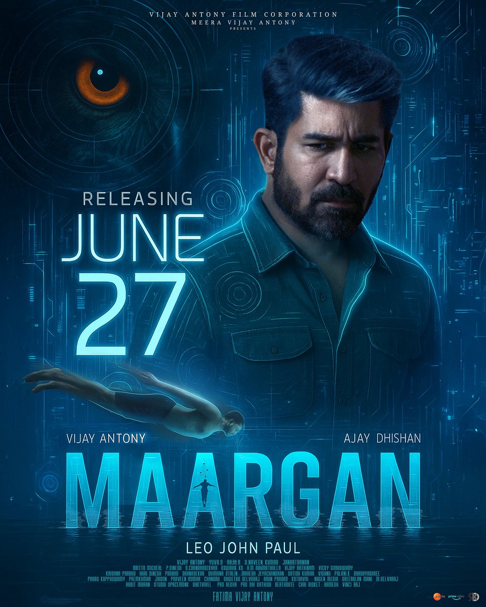 vijayantony (@vijayantony) on Twitter photo #MAARGAN - Releasing in theatres June 27 ❌
<a href="/leojohnpaultw/">leo john paul</a> <a href="/AJDhishan990/">Ajay Dhishan</a> <a href="/vijayantonyfilm/">VijayAntonyFilmCorporation</a> <a href="/mrsvijayantony/">Fatima vijay Antony</a> #MAARGAN - Releasing in theatres June 27 ❌
<a href="/leojohnpaultw/">leo john paul</a> <a href="/AJDhishan990/">Ajay Dhishan</a> <a href="/vijayantonyfilm/">VijayAntonyFilmCorporation</a> <a href="/mrsvijayantony/">Fatima vijay Antony</a>