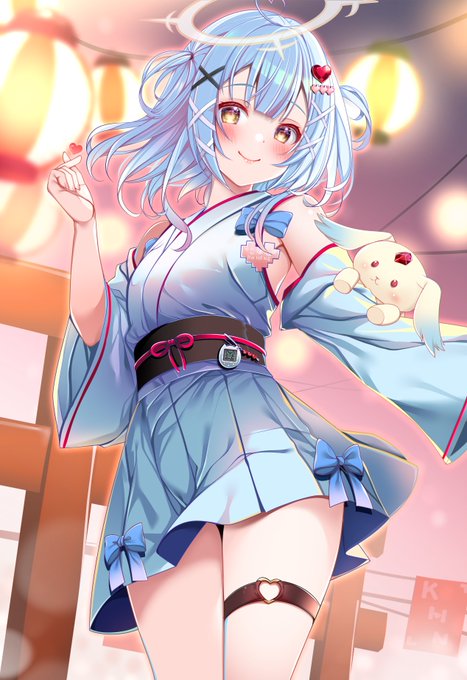 天空こはねちゃん(@am5ha)を描かせて頂きました💓
ちょっと早いけど夏祭りイメージ。
この質感、躍動感、実にわたしらしい良い作品が描けました🩵
ありがとうございます💕💕💓
#あまこはーと 
#天空こはね 