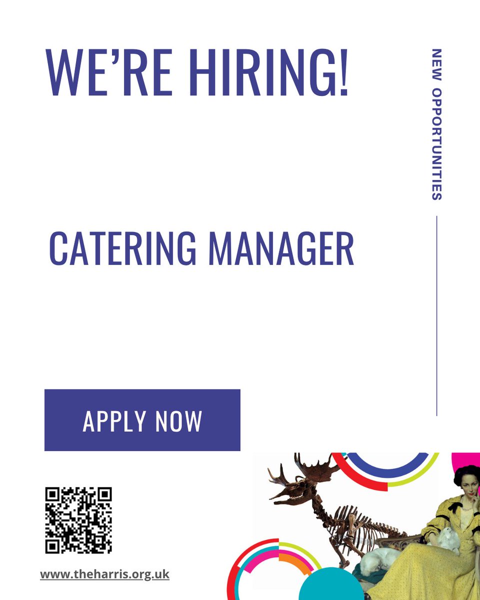 🏛️ Have you ever wanted to work inside the magnificent Harris? Of course you have! 

Now is your chance, we’re looking for a Catering Manager to run the Harris’ café offer. 

🔗 Apply here: bit.ly/4khLFwi