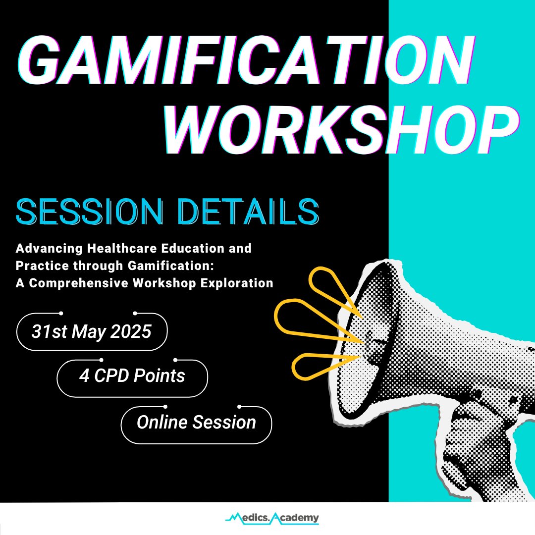 Discover how gamification can transform medical education. Join our one-day workshop and learn to captivate your learners like never before.

📅 31st May 2025 | ✅ 4 CPD Points

Register Now - ow.ly/pU4s50VSnLJ 

#Gamification #MedicalEducation #CPD #HealthcareInnovation