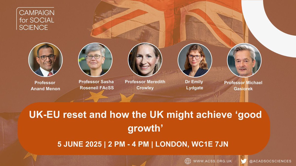 Campaign for Social Science (@cfsocialscience) on Twitter photo ⭐New event⭐We’re excited to be partnering with <a href="/SussexUni/">University of Sussex</a> & <a href="/UKandEU/">UK in a Changing Europe</a> for this new event as part of our Good Growth series. Panellists include <a href="/anandMenon1/">Anand Menon</a>, Prof Sasha Roseneil, <a href="/MeredithCrowle1/">Meredith A. Crowley</a>, Dr Emily Lydgate & <a href="/MichaelGasiorek/">Michael Gasiorek</a>.
Register now ➡️ acss.civiplus.net/civicrm/event/… ⭐New event⭐We’re excited to be partnering with <a href="/SussexUni/">University of Sussex</a> & <a href="/UKandEU/">UK in a Changing Europe</a> for this new event as part of our Good Growth series. Panellists include <a href="/anandMenon1/">Anand Menon</a>, Prof Sasha Roseneil, <a href="/MeredithCrowle1/">Meredith A. Crowley</a>, Dr Emily Lydgate & <a href="/MichaelGasiorek/">Michael Gasiorek</a>.
Register now ➡️ acss.civiplus.net/civicrm/event/…