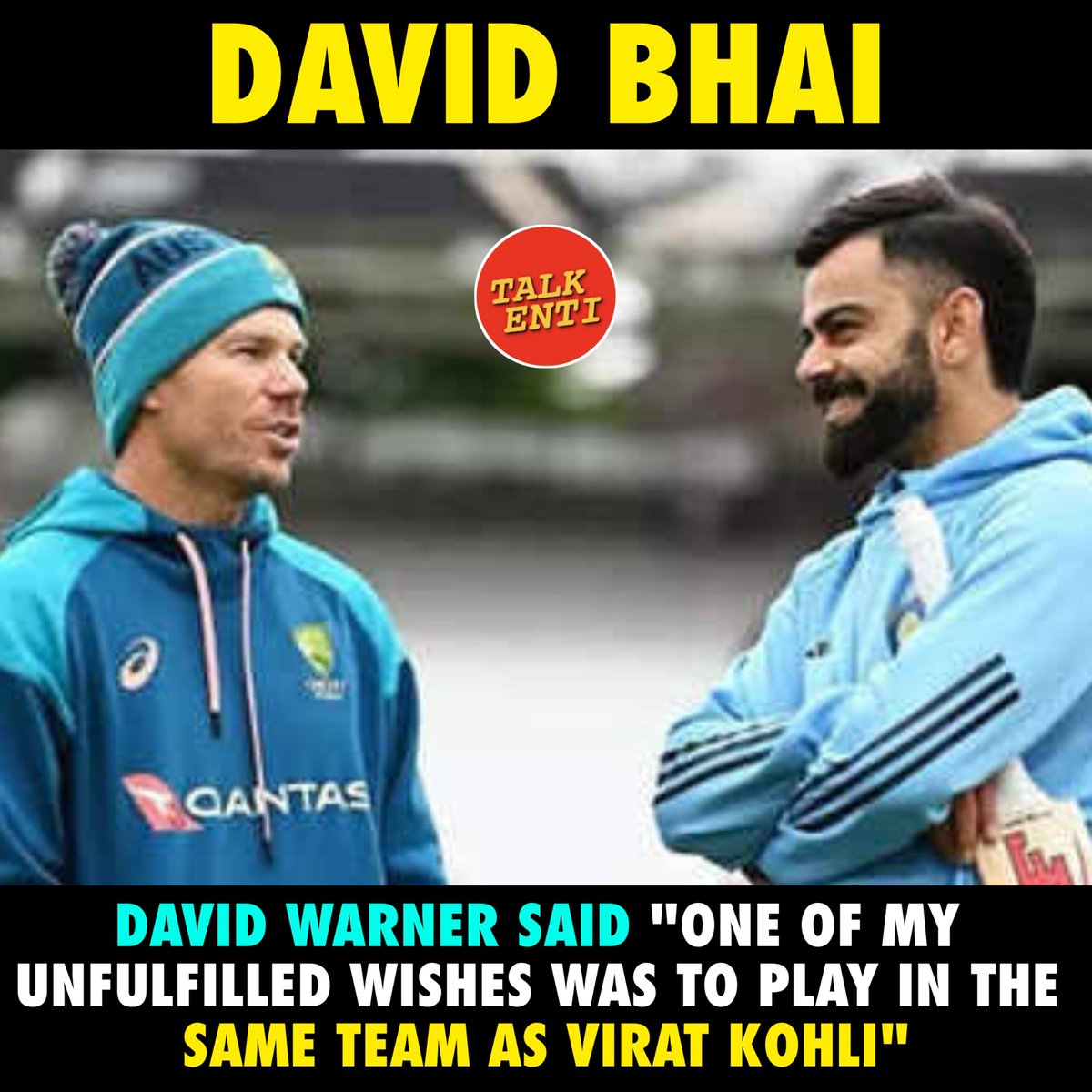 thetalkenti's tweet image. #ViratKohli #Davidwarner