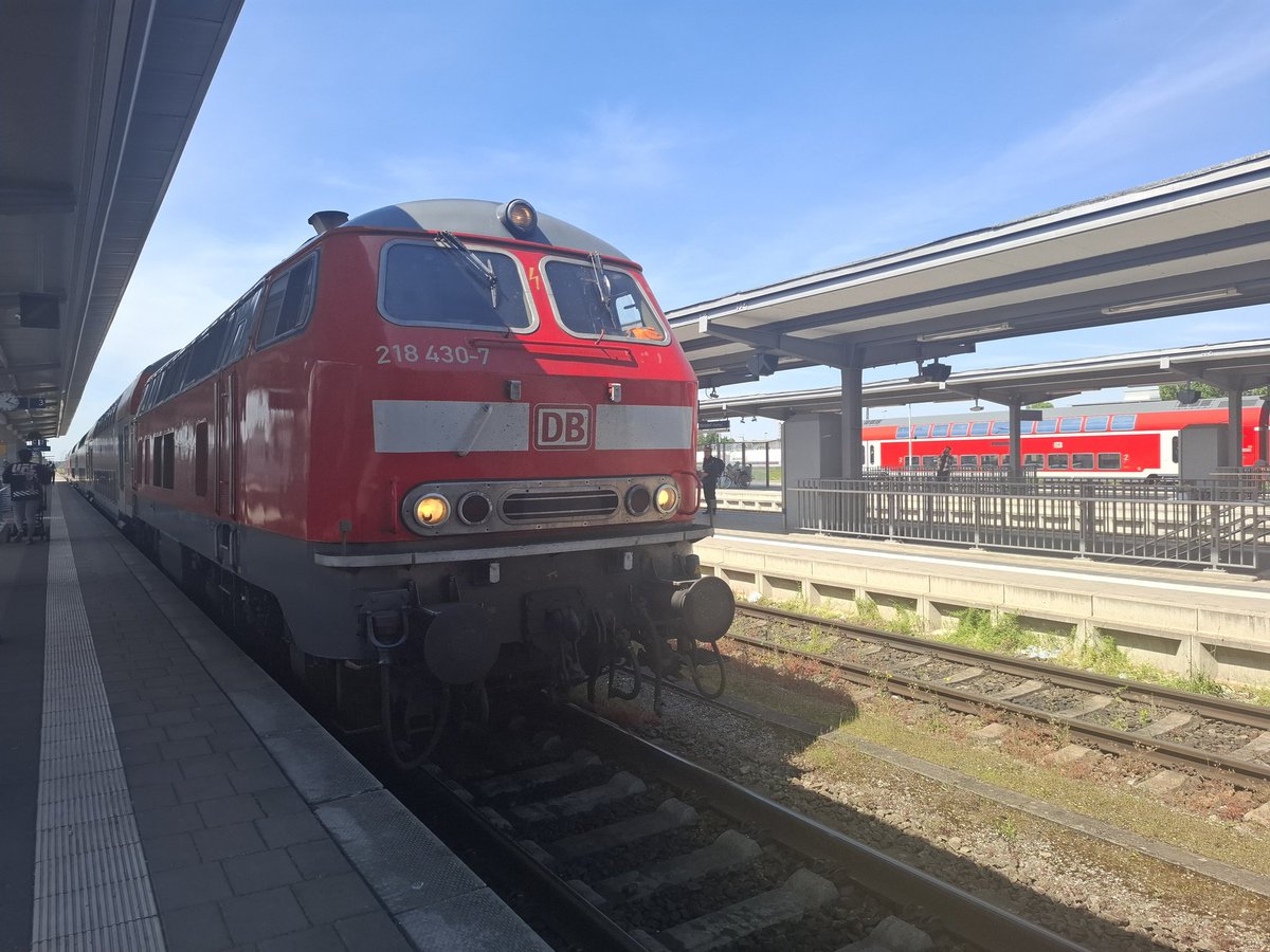 Ja lekker met een 218 dadelijk van mühldorf naar München hbf 😎