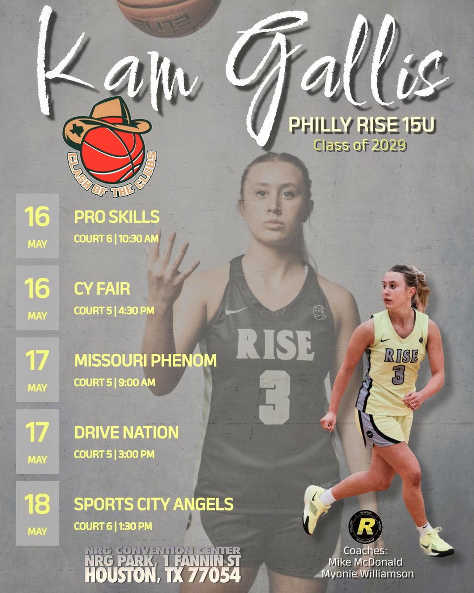 Kamryn Gallis ~ c/o 2029 (@kamryngallis) on Twitter photo EYBL Stop 2. Houston, TX. Come see what our <a href="/philly_rise/">Philly Rise</a> 15u squad is all about. #TogetherWeRise #weplayforkim #2025EYBL #Road2CHI <a href="/MichaelPMcD/">Mike McDonald</a> <a href="/Myonie_JW/">Myonie</a> <a href="/philly_rise/">Philly Rise</a> <a href="/klhoops/">Kevin Lynch</a> EYBL Stop 2. Houston, TX. Come see what our <a href="/philly_rise/">Philly Rise</a> 15u squad is all about. #TogetherWeRise #weplayforkim #2025EYBL #Road2CHI <a href="/MichaelPMcD/">Mike McDonald</a> <a href="/Myonie_JW/">Myonie</a> <a href="/philly_rise/">Philly Rise</a> <a href="/klhoops/">Kevin Lynch</a>