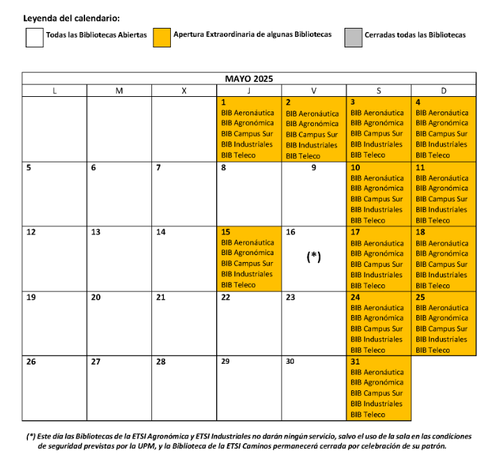 La_UPM's tweet photo. Si mañana piensas aprovechar la festividad de San Isidro para estudiar 📚, te recordamos las @biblioUPM que permanecerán abiertas. No olvides reservar tu puesto a través de #accede para garantizar puesto y turno. 
#somosUPM #estudiantesUPM https://t.co/ki924TAyNr