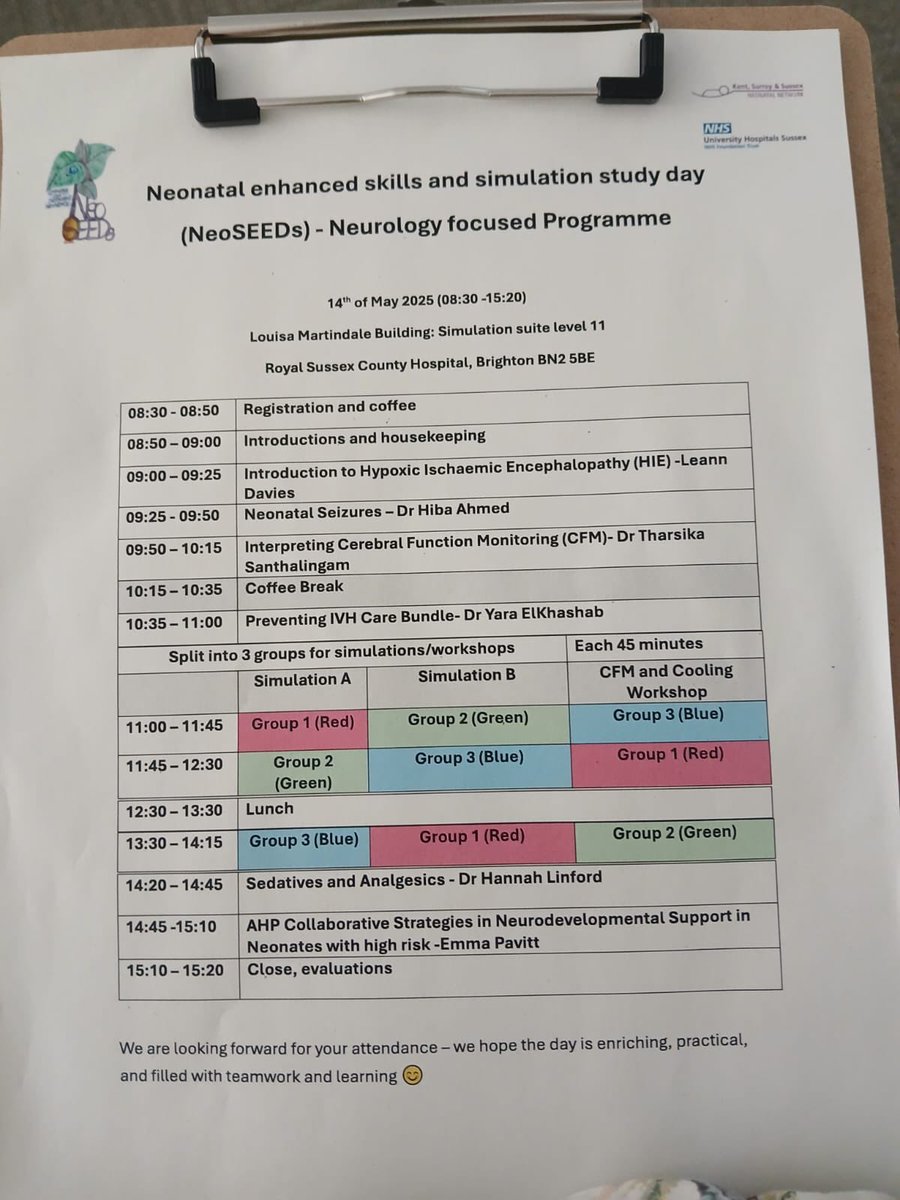 Interactive teamwork learning on our neurology NeoSEEDs simulation day.