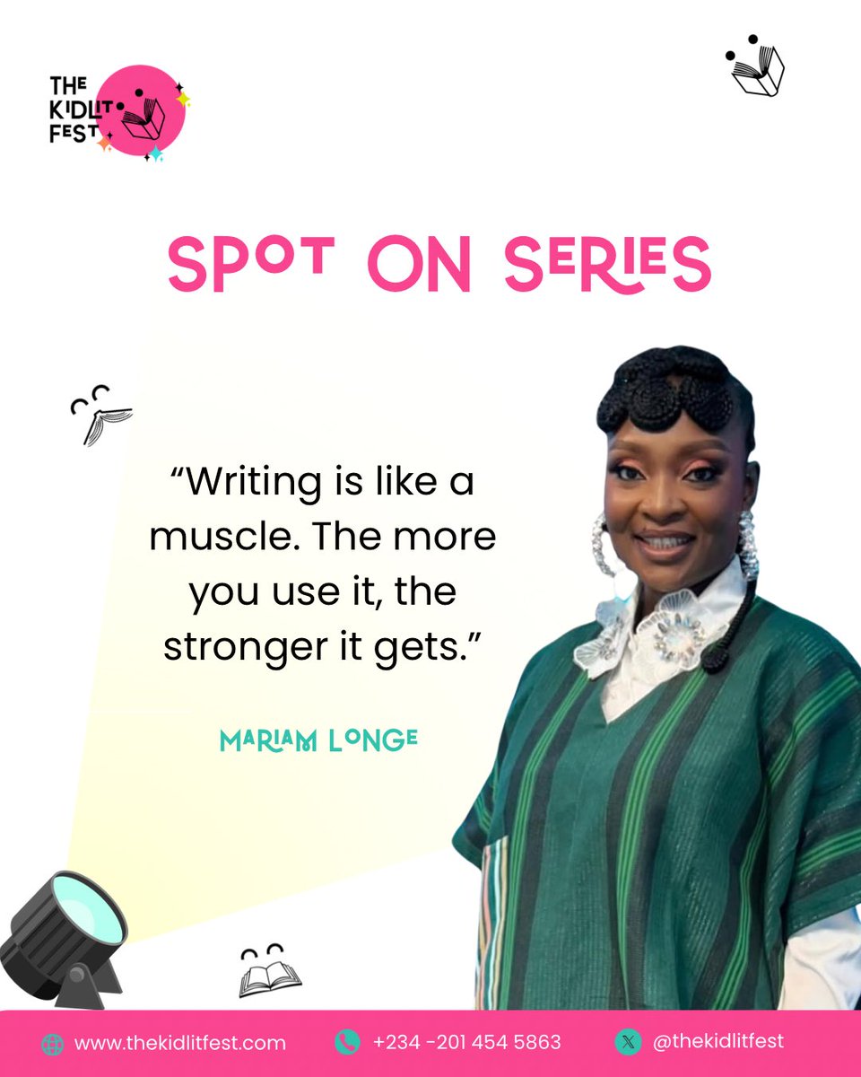 TheKidLitFest (@thekidlitfest) on Twitter photo Last week’s Spot On with <a href="/MariamLonge/">Mariam Longe</a> left us reflecting, smiling, and taking notes. It was that good!
You don’t want to miss what’s next.
Join us tomorrow on instagram at 3PM as we sit down with Erhu Kome for another inspiring conversation.
📚 KLF
#SpotOnSeries Last week’s Spot On with <a href="/MariamLonge/">Mariam Longe</a> left us reflecting, smiling, and taking notes. It was that good!
You don’t want to miss what’s next.
Join us tomorrow on instagram at 3PM as we sit down with Erhu Kome for another inspiring conversation.
📚 KLF
#SpotOnSeries