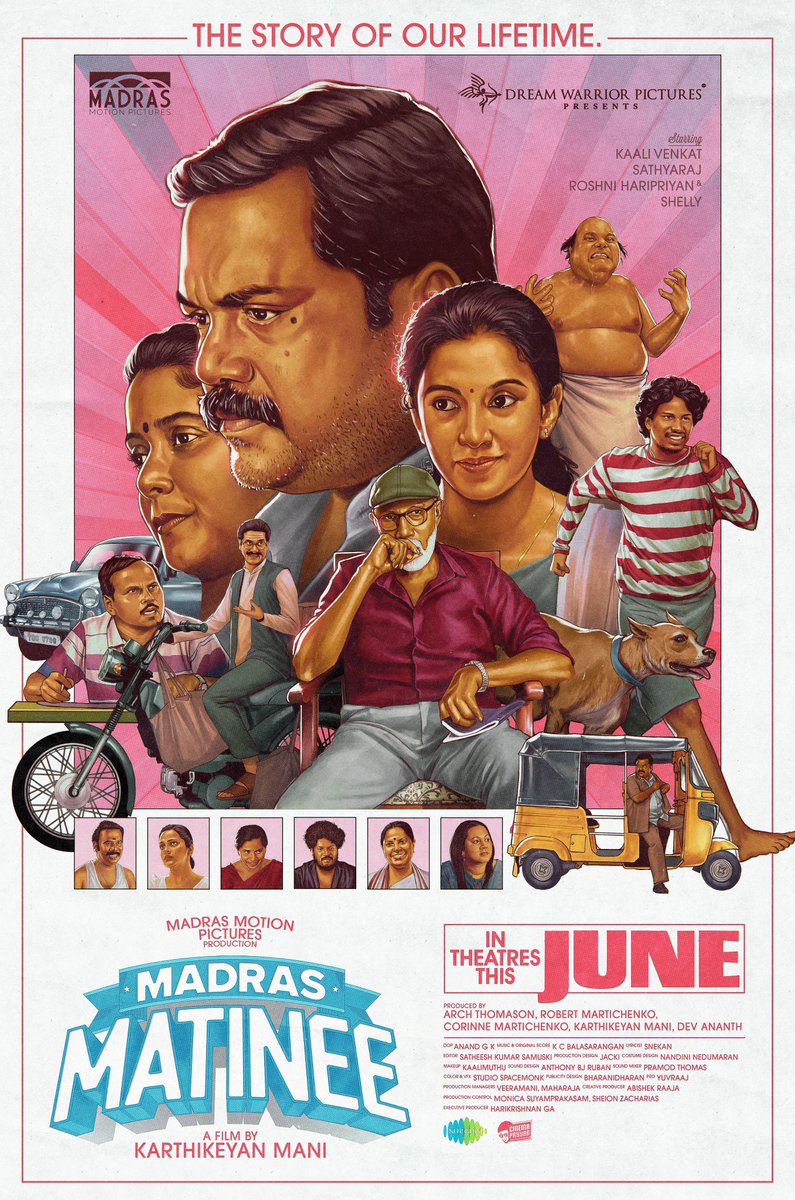 DreamWarriorPictures (@dreamwarriorpic) on Twitter photo The story of our lives !
Presenting you the First Look of
#MadrasMatinee
A Mad ride filled with laughter and catharsis 💥
<a href="/kaaliactor/">Kaali Venkat</a> <a href="/Roshni_offl/">Roshni Haripriyan</a> <a href="/Vishva_actor/">Vishva</a> <a href="/ACTOR_CHAAMS/">@ACTOR CHAAMS</a> @actormadhumitha <a href="/keyanmk/">keyanmk</a> <a href="/gk_anand/">Anand GK</a> <a href="/KCBalasarangan/">K C Balasarangan</a> <a href="/KavingarSnekan/">Snekan S</a> <a href="/proyuvraaj/">Yuvraaj</a> <a href="/jacki_art/">Jackson</a> The story of our lives !
Presenting you the First Look of
#MadrasMatinee
A Mad ride filled with laughter and catharsis 💥
<a href="/kaaliactor/">Kaali Venkat</a> <a href="/Roshni_offl/">Roshni Haripriyan</a> <a href="/Vishva_actor/">Vishva</a> <a href="/ACTOR_CHAAMS/">@ACTOR CHAAMS</a> @actormadhumitha <a href="/keyanmk/">keyanmk</a> <a href="/gk_anand/">Anand GK</a> <a href="/KCBalasarangan/">K C Balasarangan</a> <a href="/KavingarSnekan/">Snekan S</a> <a href="/proyuvraaj/">Yuvraaj</a> <a href="/jacki_art/">Jackson</a>