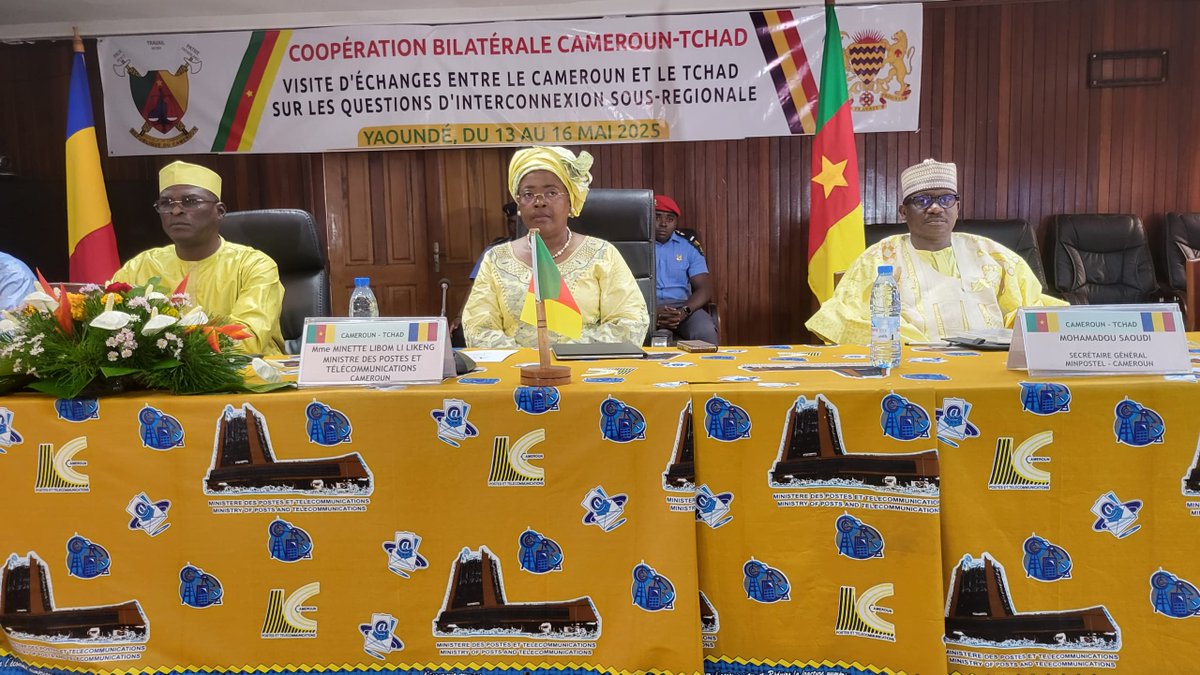 Heureuse d’avoir accueilli la délégation tchadienne en visite d’échange au Cameroun. Les discussions ont porté sur les enjeux d’interconnexion entre nos deux pays, dans une perspective d’intégration et de souveraineté numériques partagées. #CoopérationNumérique #CamerounTchad