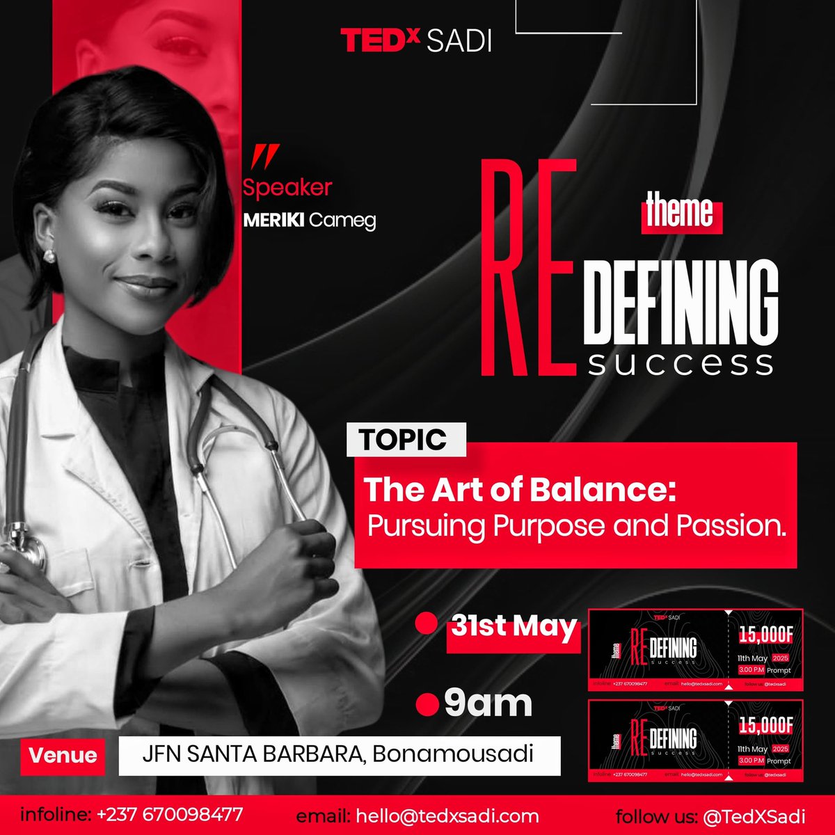 Meet Meriki Cameg-Brenda Emeli, a Cameroonian medical student, model &amp; health advocate.

_Passionate about health education, she actively advocates for kidney disease awareness and has participated in major nephrology conferences across Central Africa. In 2023, she was crowned